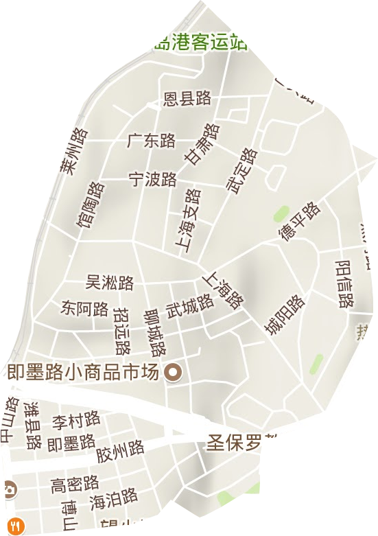 即墨路街道地形地图