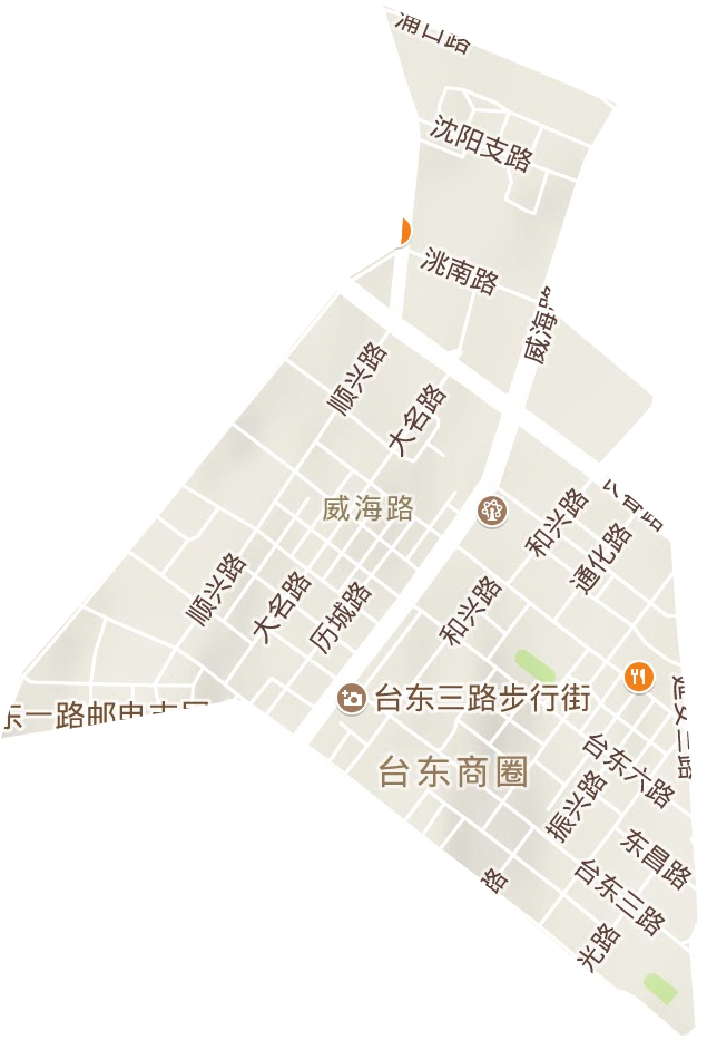 台东街道地形地图