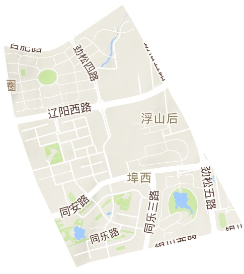 浮山新区街道地形地图