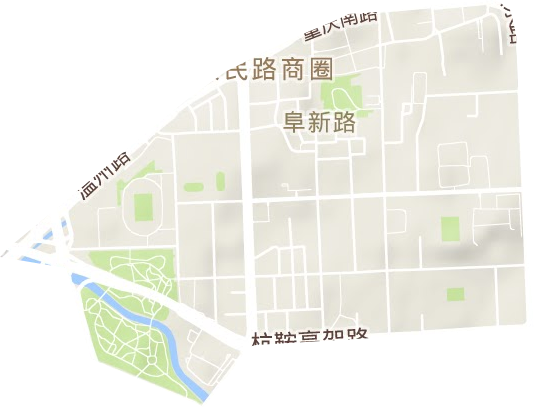 阜新路街道地形地图