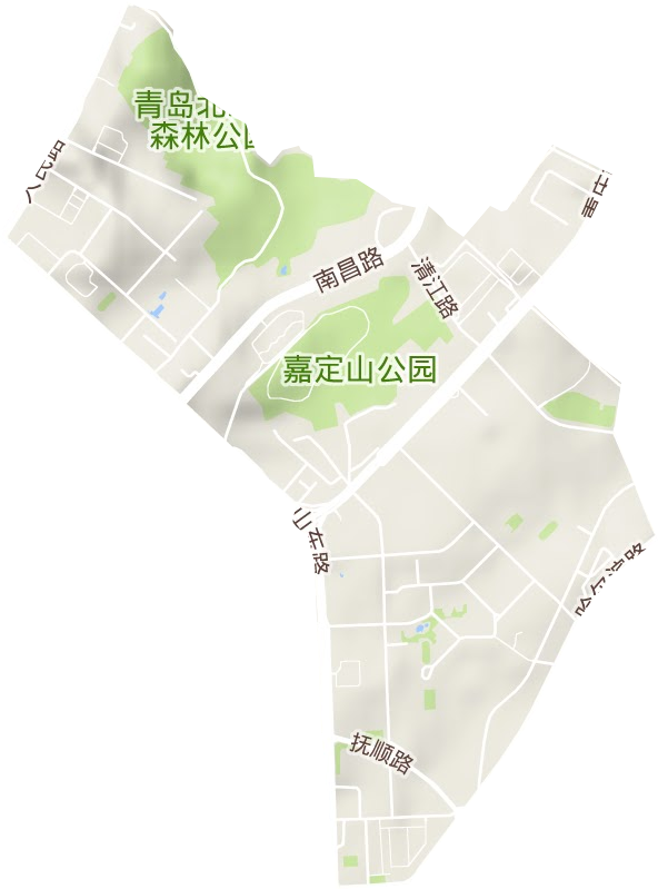 海伦路街道地形地图