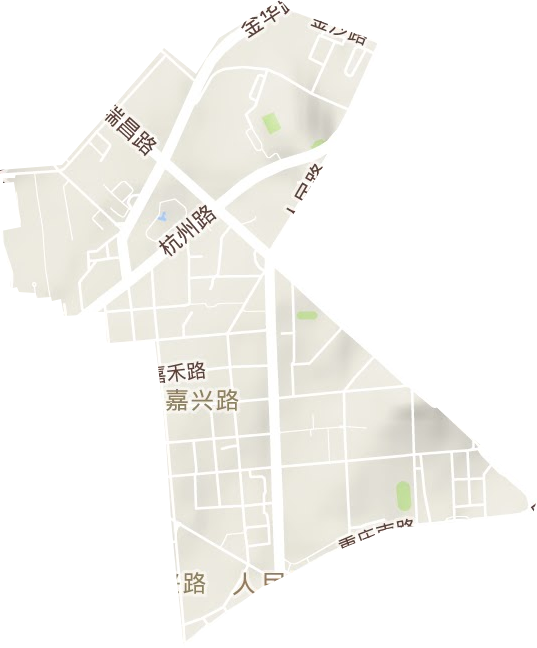 四方街道地形地图