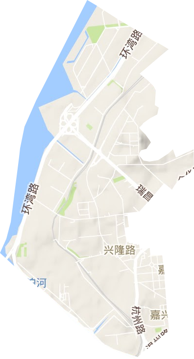兴隆路街道地形地图