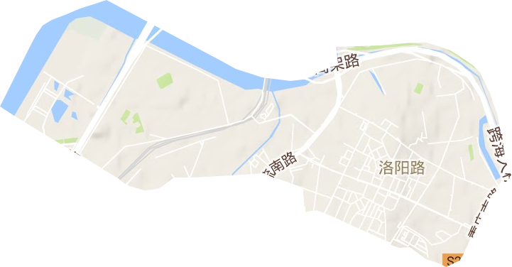 洛阳路街道地形地图