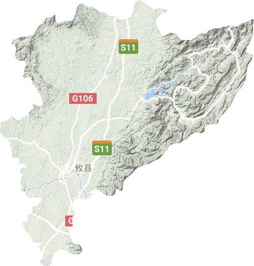 攸县地形地图