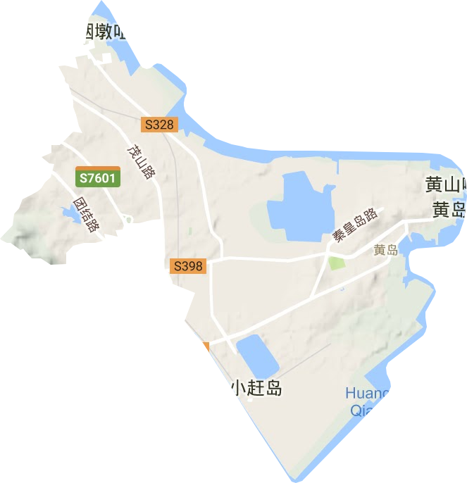 黄岛街道地形地图