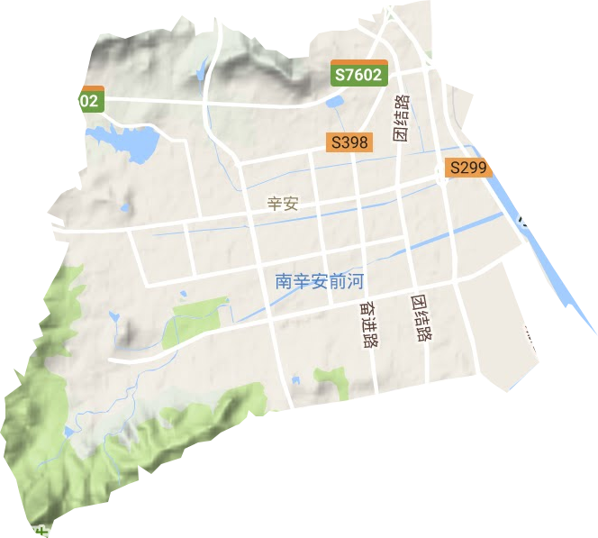 辛安街道地形地图