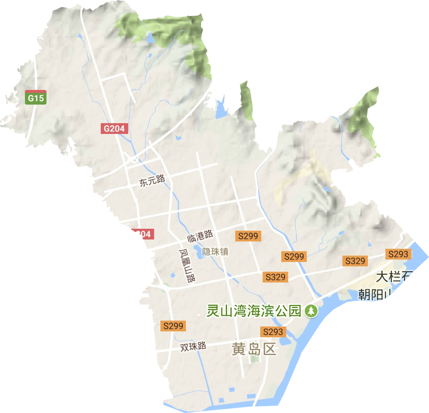 隐珠街道地形地图