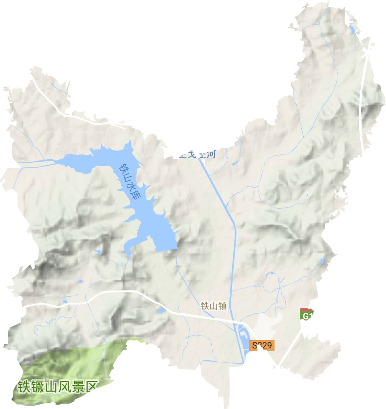 铁山街道地形地图
