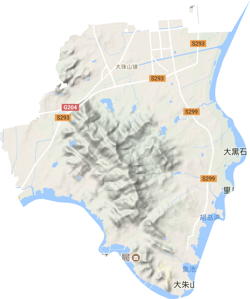 滨海街道地形地图