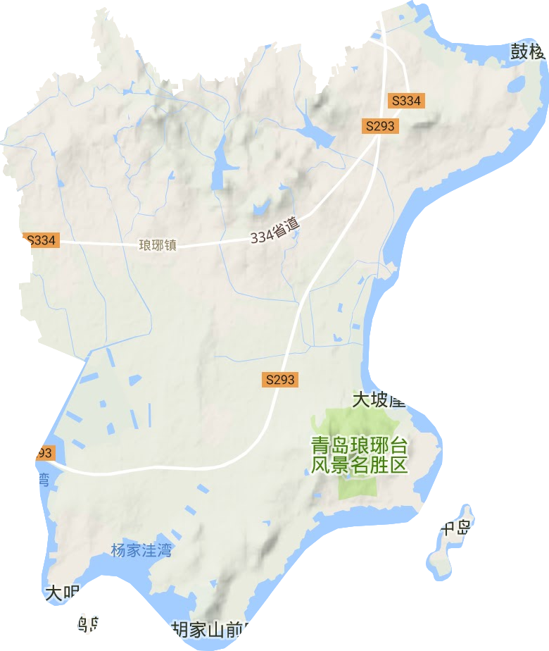 琅琊镇地形地图