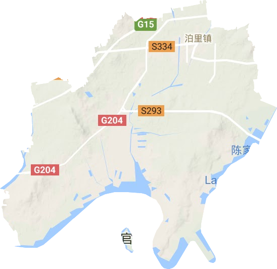 泊里镇地形地图