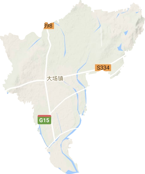 大场镇地形地图