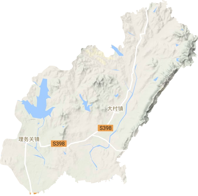 大村镇地形地图