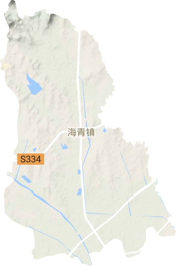 海青镇地形地图