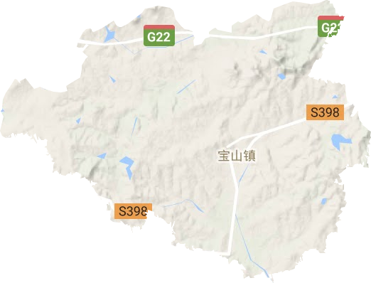宝山镇地形地图