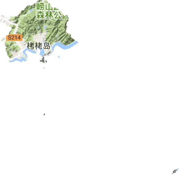 沙子口街道地形地图