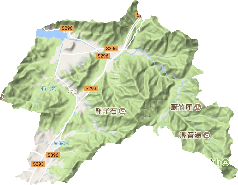 北宅街道地形地图