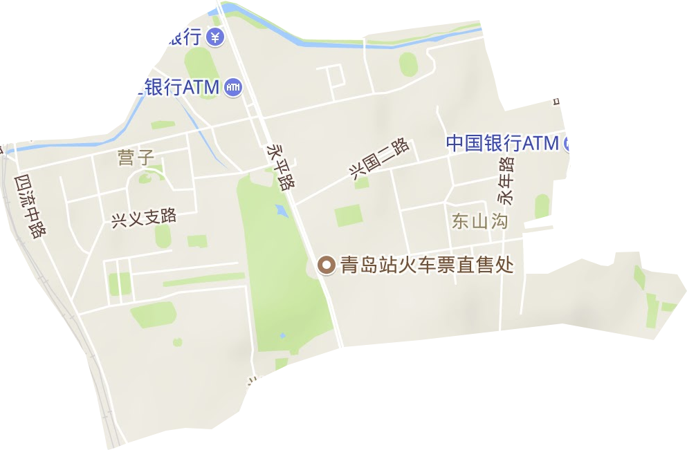 兴华路街道地形地图