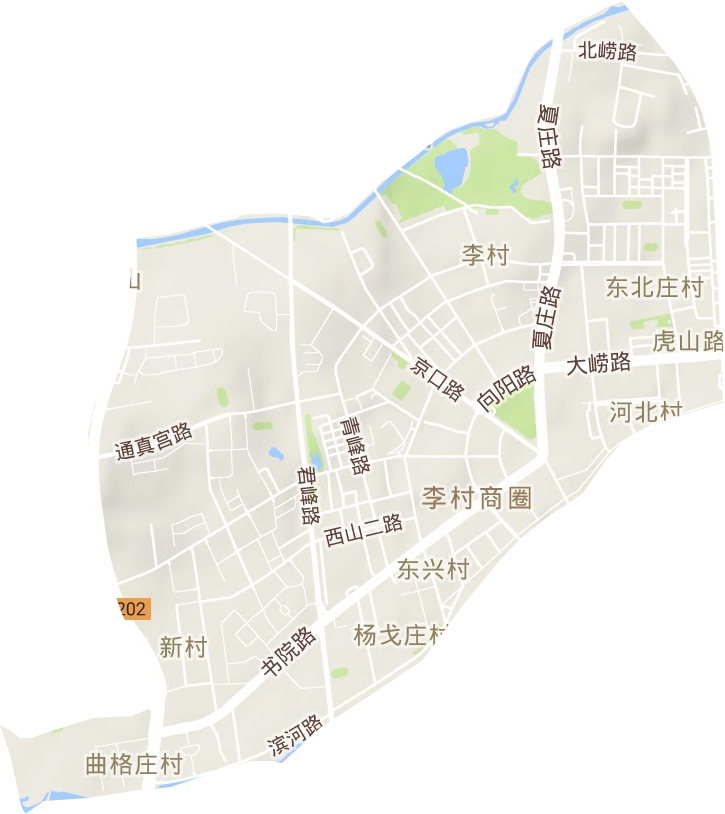 李村街道地形地图