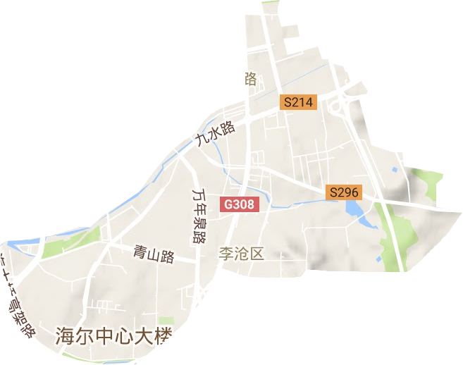 浮山路街道地形地图