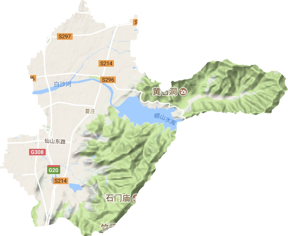 夏庄街道地形地图