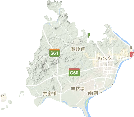 雨湖区地形地图