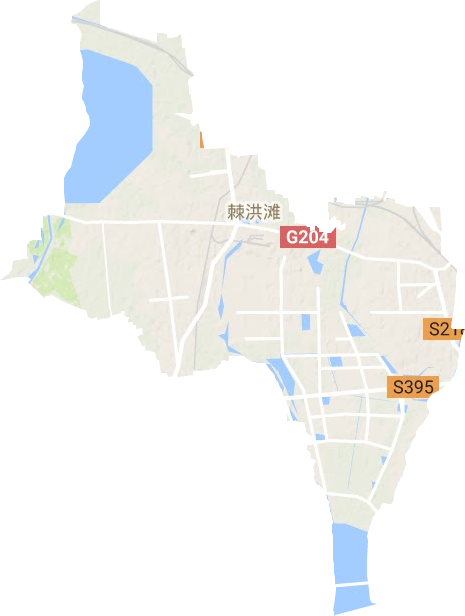棘洪滩街道地形地图