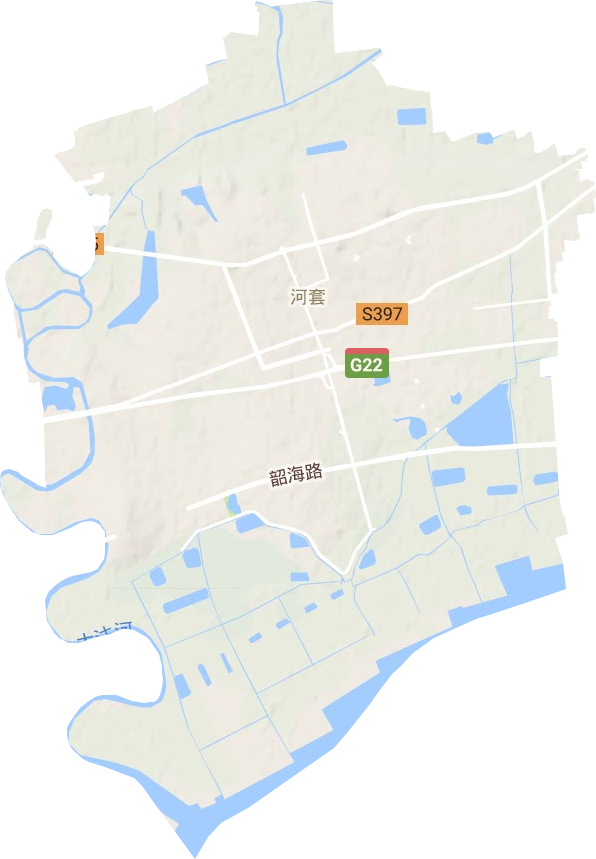 河套街道地形地图