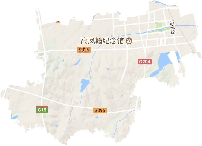 三里河街道地形地图