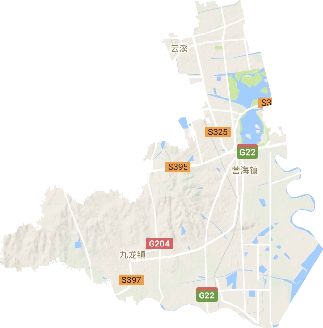九龙街道地形地图