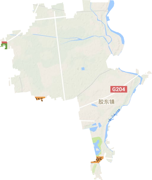 胶东街道地形地图