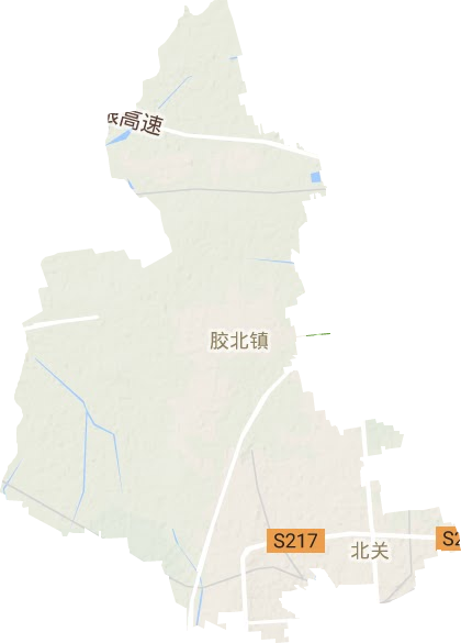 胶北街道地形地图