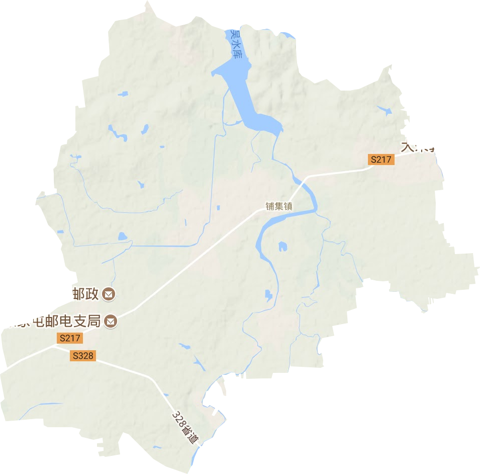 铺集镇地形地图