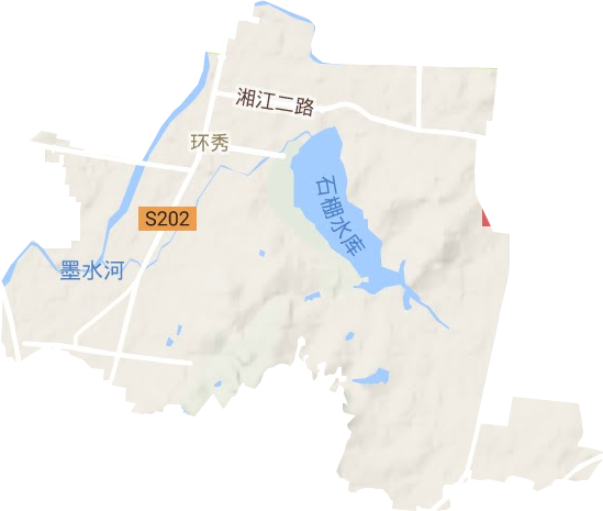 环秀街道地形地图