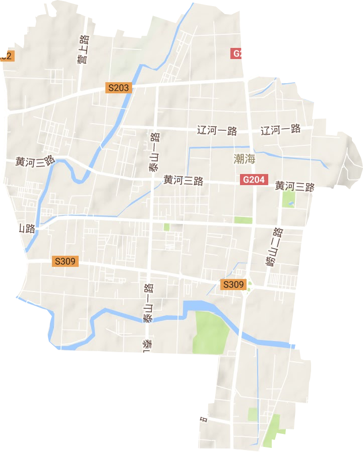 潮海街道地形地图