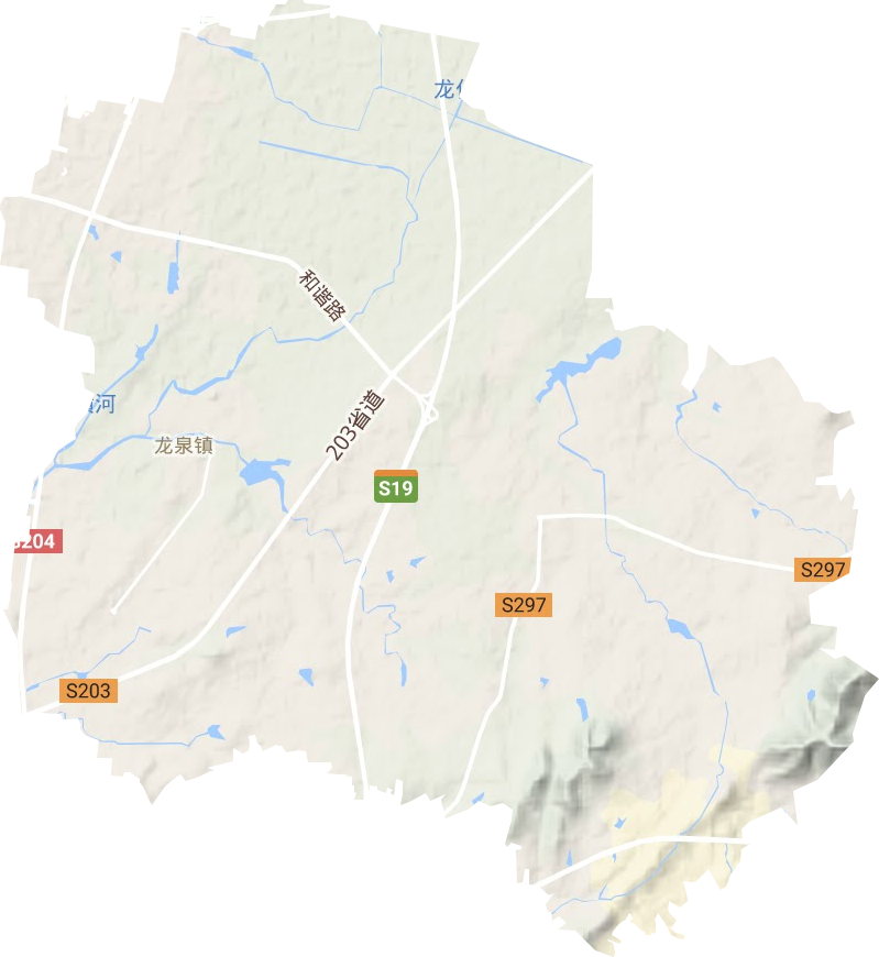 龙泉街道地形地图