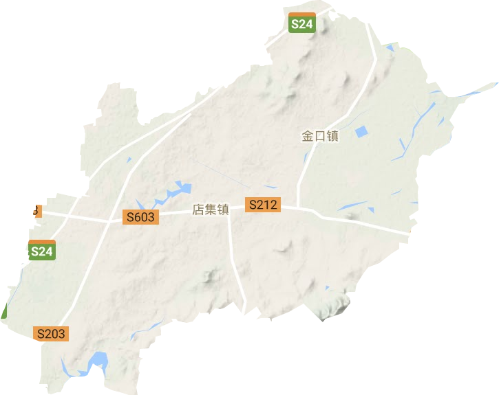金口镇地形地图