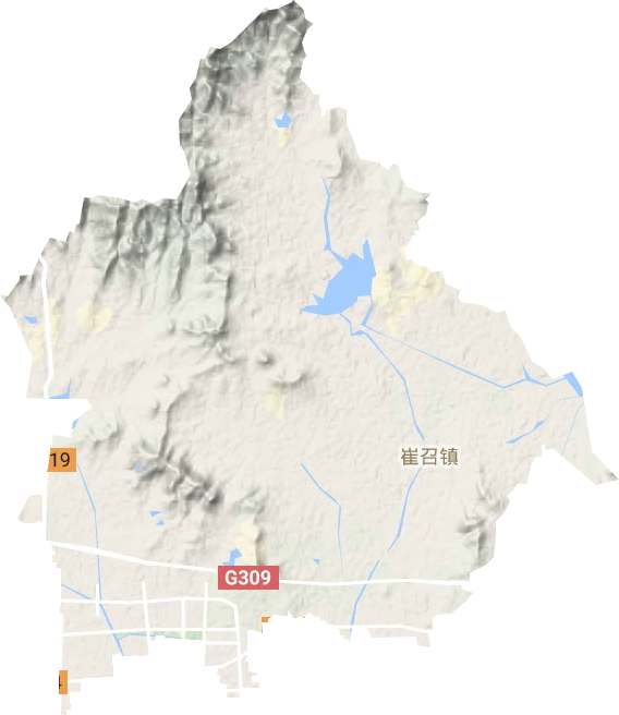 东阁街道地形地图