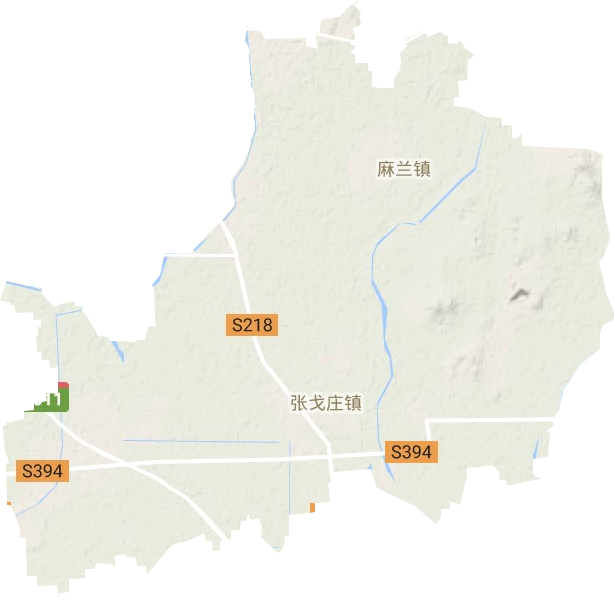 白沙河街道地形地图