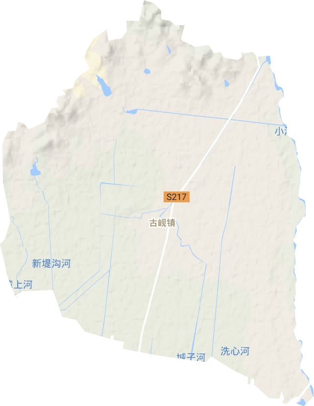 古岘镇地形地图