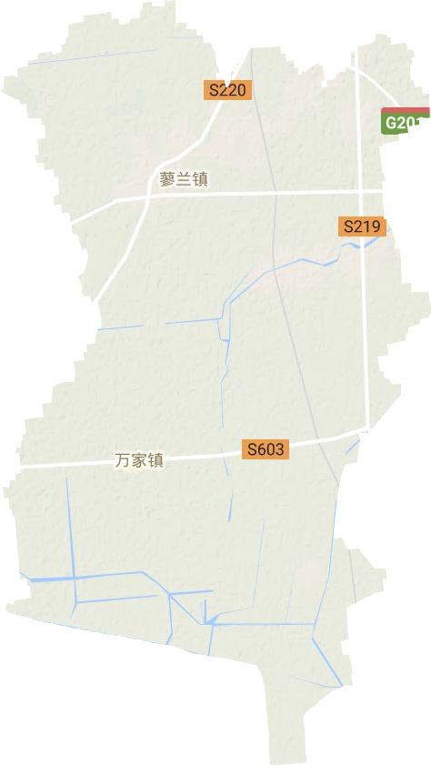 蓼兰镇地形地图