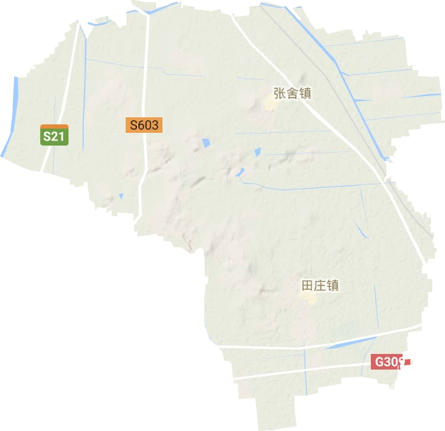 田庄镇地形地图