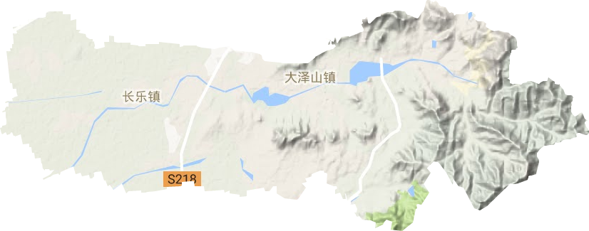 大泽山镇地形地图