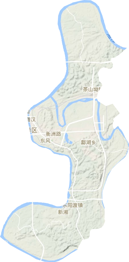 珠晖区地形地图