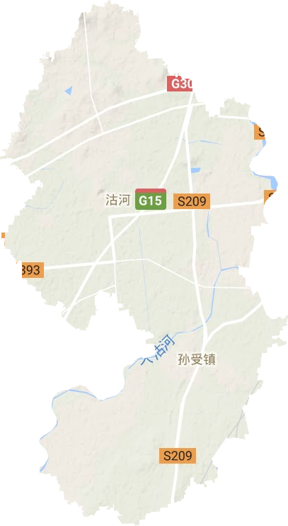 沽河街道地形地图