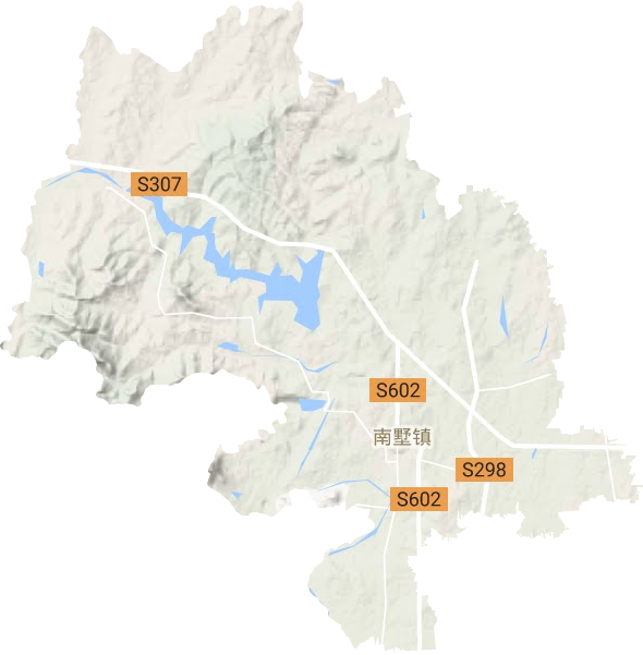 南墅镇地形地图