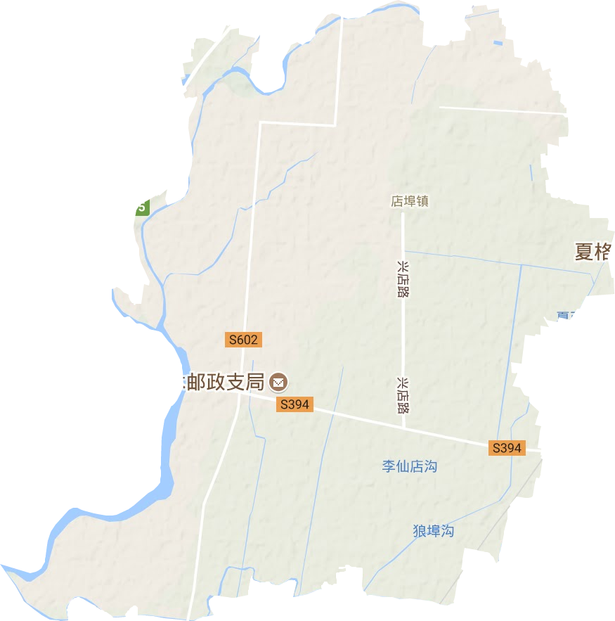 店埠镇地形地图