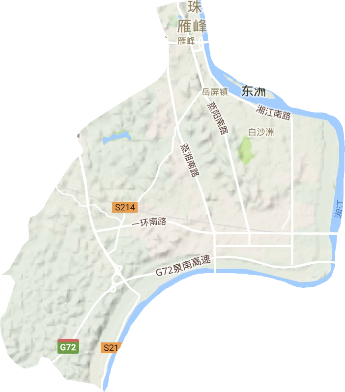 雁峰区地形地图