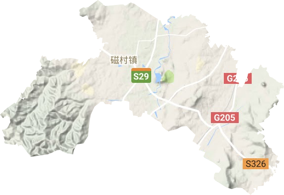 昆仑镇地形地图